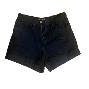 American Apparel Black Denim Shorts